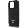 Guess - Bazsarózsás Szemcsézett Hőpecsétes Háromszög MagSafe (GUHMP16LPGBTMK) - iPhone 16 Pro - Fekete