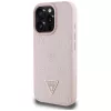 Guess - Bazsarózsás Szemcsézett Hőpecsétes Háromszög MagSafe (GUHMP16LPGBTMP) - iPhone 16 Pro - Rózsaszín