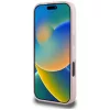 Guess - Bazsarózsás Szemcsézett Hőpecsétes Háromszög MagSafe (GUHMP16LPGBTMP) - iPhone 16 Pro - Rózsaszín