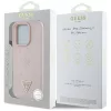 Guess - Bazsarózsás Szemcsézett Hőpecsétes Háromszög MagSafe (GUHMP16LPGBTMP) - iPhone 16 Pro - Rózsaszín