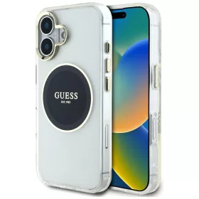   Guess - IML Fém Színes Kör MagSafe (GUHMP16SHTDRCEDK) - iPhone 16 - Fekete