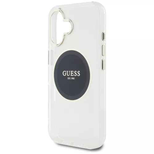 Guess - IML Fém Színes Kör MagSafe (GUHMP16SHTDRCEDK) - iPhone 16 - Fekete
