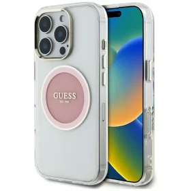   Guess - IML Fém Színes Kör MagSafe (GUHMP16LHTDRCEDP) - iPhone 16 Pro - Rózsaszín