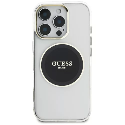 Guess - IML Fém Színes Kör MagSafe (GUHMP16XHTDRCEDK) - iPhone 16 Pro Max - Fekete