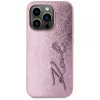 Karl Lagerfeld - Hardcase Leather (KLHCP15LPFMFBKMP) - iPhone 15 Pro - Pink Metal Signature