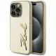 Karl Lagerfeld - Hardcase Leather (KLHCP15LPFMFBKMD) - iPhone 15 Pro - Gold Metal Signature
