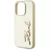 Karl Lagerfeld - Hardcase Leather (KLHCP15LPFMFBKMD) - iPhone 15 Pro - Gold Metal Signature