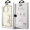 Karl Lagerfeld - Hardcase Leather (KLHCP15LPFMFBKMD) - iPhone 15 Pro - Gold Metal Signature