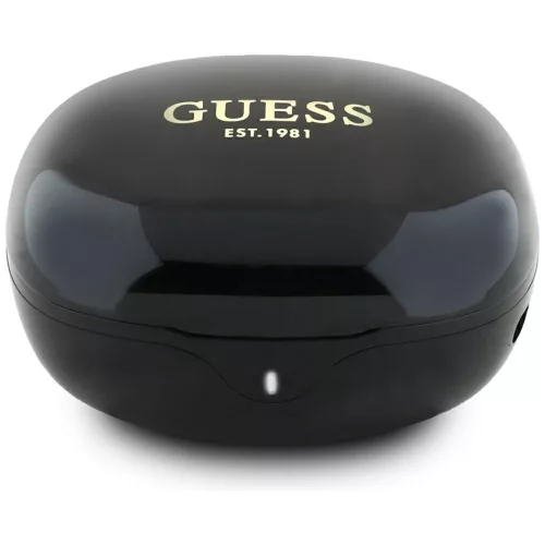 Guess - Vezeték nélküli fülhallgató Flat Classic Logo Galvanizált (GUTWST7FCEEK) - Bluetooth 5.4, TWS, Mikrofon, 300mAh - Fekete