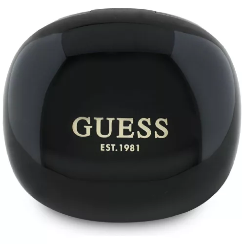 Guess - Vezeték nélküli fülhallgató Flat Classic Logo Galvanizált (GUTWST7FCEEK) - Bluetooth 5.4, TWS, Mikrofon, 300mAh - Fekete