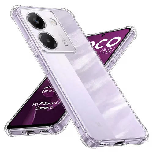 Techsuit - Shockproof Átlátszó Ütésálló Szilikon tok - Xiaomi Poco M7 Pro 5G - Átlátszó