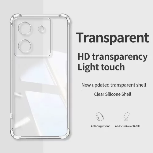 Techsuit - Shockproof Átlátszó Ütésálló Szilikon tok - Xiaomi Poco M7 Pro 5G - Átlátszó