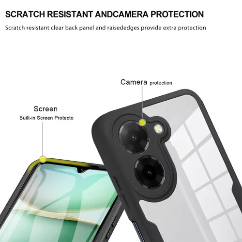 Techsuit - ColorVerse 360 tok kijelzővédővel - Xiaomi Redmi A5 4G (Standard) - Fekete