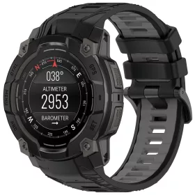   Techsuit - Watchband (W077) - Garmin Instinct 3 50mm/Instinct 3 50mm Solar - Black/Gray
