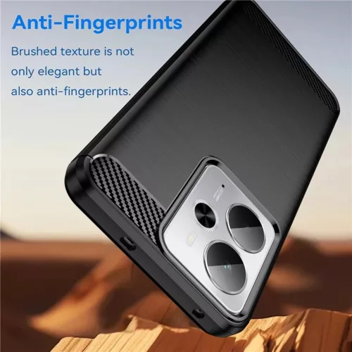 Techsuit - Carbon szilikon tok - Realme 14 / Realme 14T / Realme P3 5G - Fekete