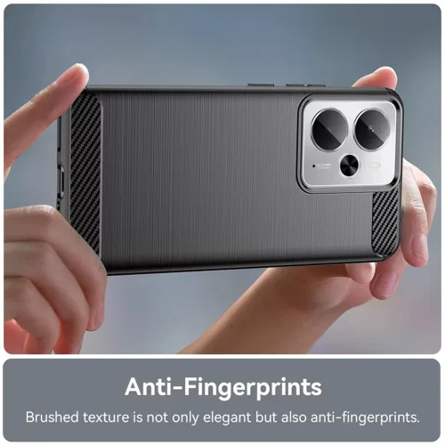 Techsuit - Carbon szilikon tok - Realme 14 / Realme 14T / Realme P3 5G - Fekete