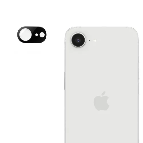 Techsuit - Full Camera - Kameravédő üvegfólia - iPhone 16e / iPhone 17e - Fekete