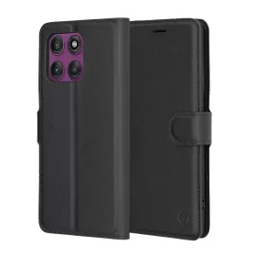 Techsuit - Leather Folio - Motorola Edge 60 Pro - Black