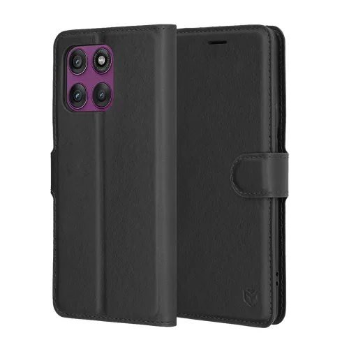 Techsuit - Leather Folio - Motorola Edge 60 Pro - Black