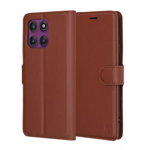 Techsuit - Leather Folio - Motorola Edge 60 Pro - Brown
