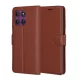 Techsuit - Leather Folio - Motorola Edge 60 Pro - Brown
