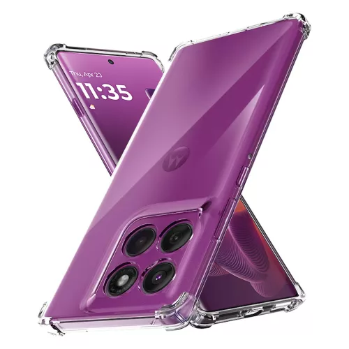 Techsuit - Shockproof Átlátszó Ütésálló Szilikon tok - Motorola Edge 60 Pro - Átlátszó
