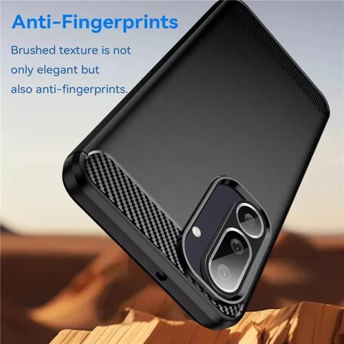 Techsuit - Carbon szilikon tok - Samsung Galaxy M56 - Fekete