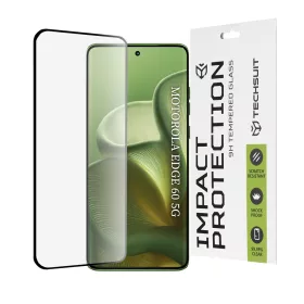   Techsuit - 111D Full Cover / Full Glue üvegfólia / 3D kerekített szélű kijelzőhöz - Motorola Edge 60 / Edge 60 Fusion - Fekete széllel