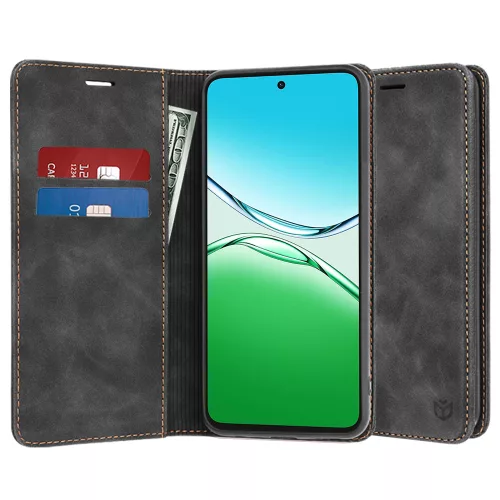 Techsuit - Confy Cover kinyitható tok - Oppo A5 Pro 4G / A5 Pro 5G - Fekete