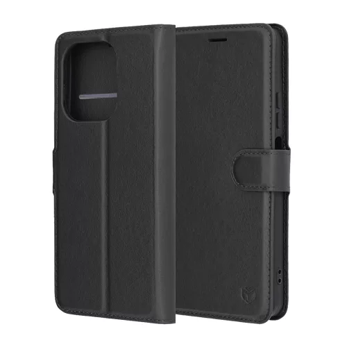 Techsuit - Leather Folio kinyitható tok - Oppo A5 Pro 4G / A5 Pro 5G - Fekete