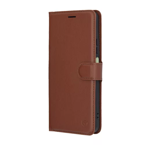 Techsuit - Leather Folio kinyitható tok - Oppo A5 Pro 4G / A5 Pro 5G - Barna