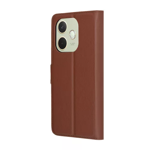 Techsuit - Leather Folio kinyitható tok - Oppo A5 Pro 4G / A5 Pro 5G - Barna