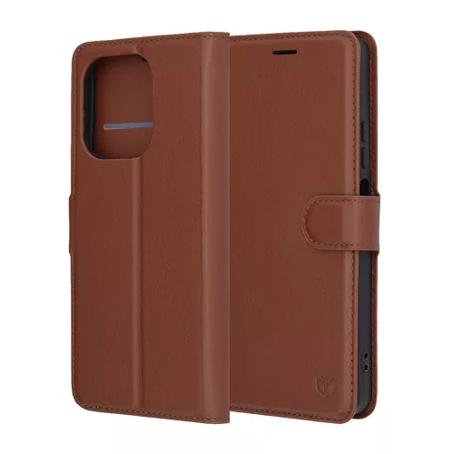 Techsuit - Leather Folio kinyitható tok - Oppo A5 Pro 4G / A5 Pro 5G - Barna