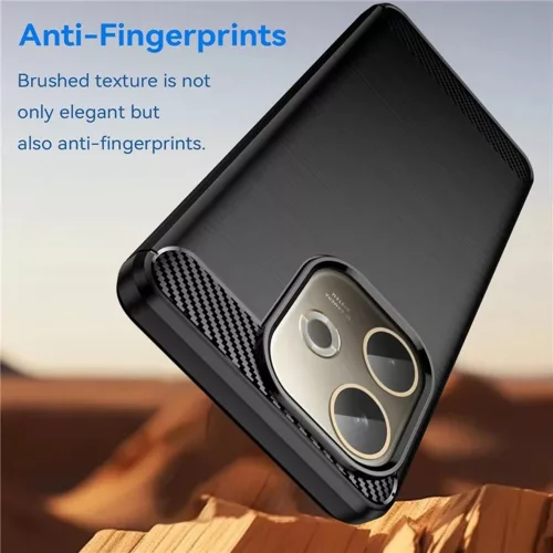 Techsuit - Carbon szilikon tok - Oppo A5 Pro 4G / A5 Pro 5G - Fekete