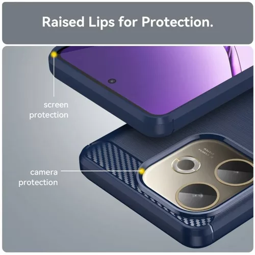 Techsuit - Carbon szilikon tok - Oppo A5 Pro 4G / A5 Pro 5G - Kék