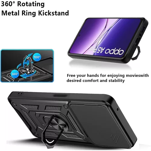 Techsuit - CamShield ütésálló tok - Oppo A5 Pro 4G / A5 Pro 5G - Fekete