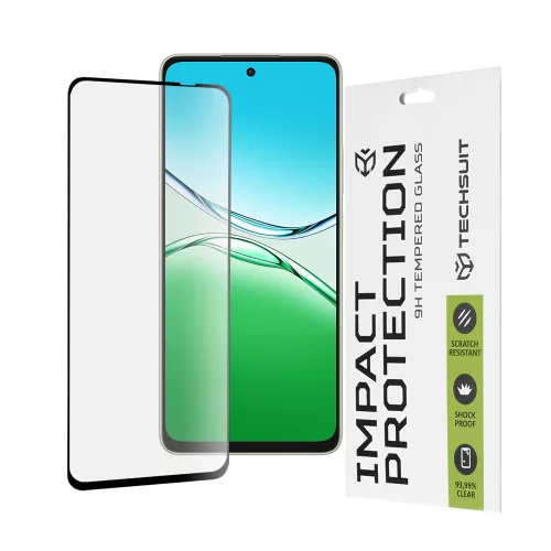 Techsuit - 111D Full Cover / Full Glue üvegfólia - Oppo A5 Pro 4G / A5 Pro 5G - Fekete széllel