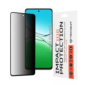   Techsuit - 111D Privacy betekintésgátló üvegfólia - Oppo A5 Pro 4G / A5 Pro 5G - Fekete