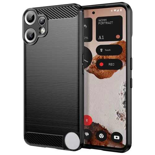 Techsuit - Carbon szilikon tok - Nothing CMF Phone 2 Pro - Fekete