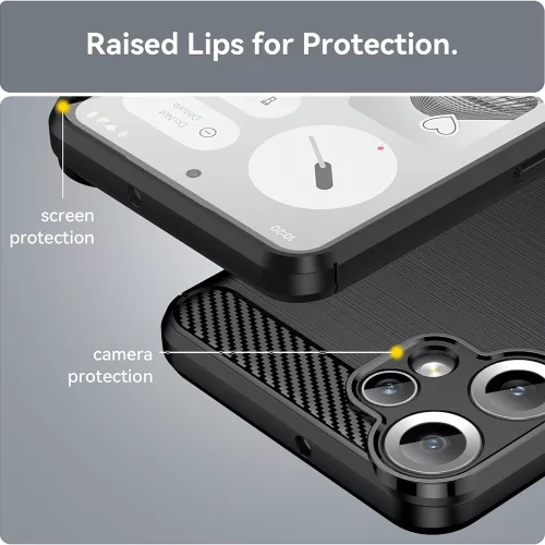 Techsuit - Carbon szilikon tok - Nothing CMF Phone 2 Pro - Fekete