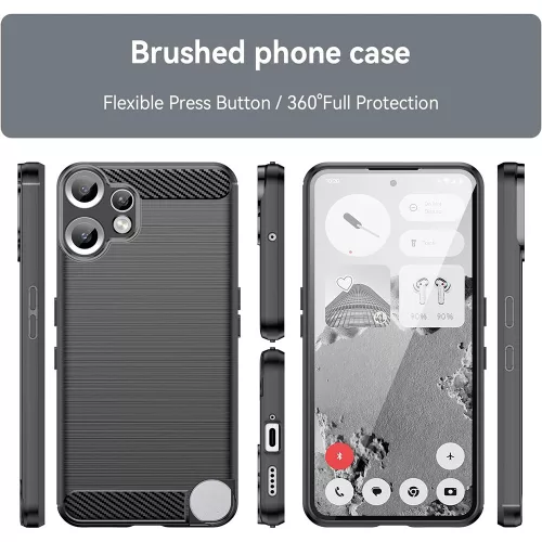 Techsuit - Carbon szilikon tok - Nothing CMF Phone 2 Pro - Fekete