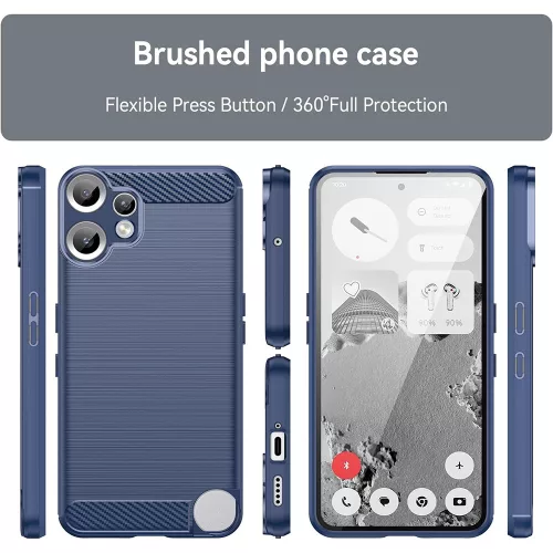 Techsuit - Carbon szilikon tok - Nothing CMF Phone 2 Pro - Kék