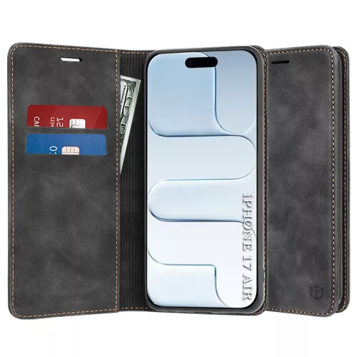 Techsuit - Confy Cover kinyitható tok - iPhone 17 Air - Fekete