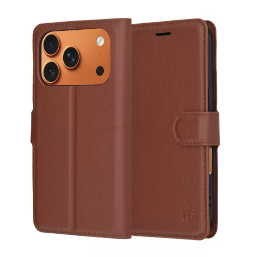 Techsuit - Leather Folio - iPhone 17 Pro Max - Brown