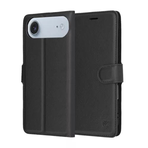 Techsuit - Leather Folio kinyitható tok - iPhone 17 Air - Fekete