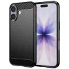Techsuit - Carbon szilikon tok - iPhone 17 - Fekete