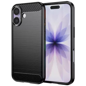Techsuit - Carbon szilikon tok - iPhone 17 - Fekete