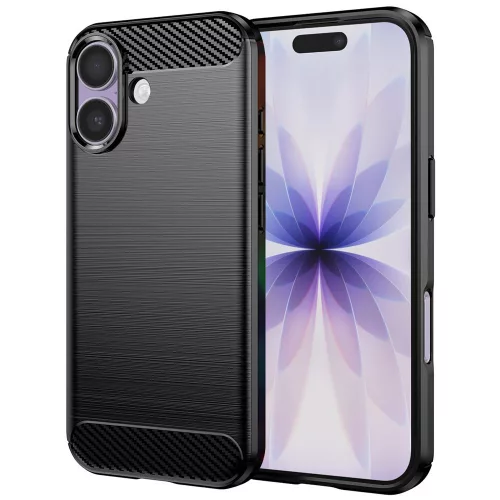 Techsuit - Carbon szilikon tok - iPhone 17 - Fekete