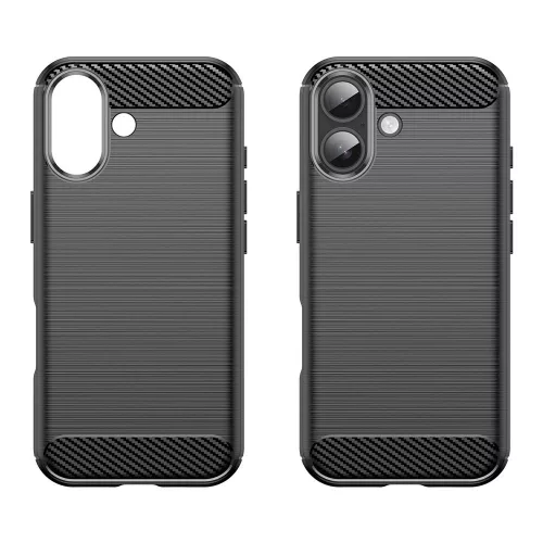 Techsuit - Carbon szilikon tok - iPhone 17 - Fekete