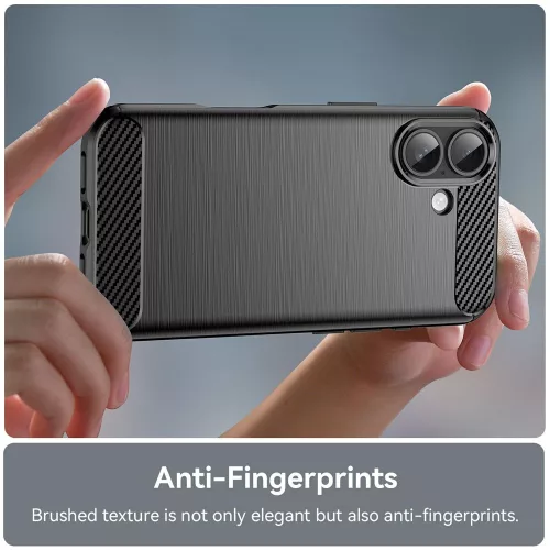 Techsuit - Carbon szilikon tok - iPhone 17 - Fekete